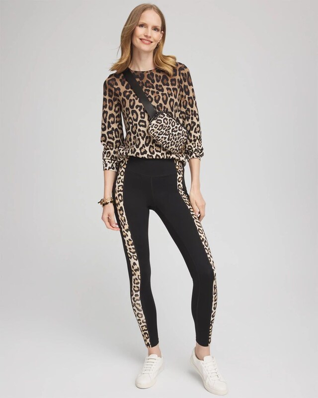 Zenergy Leopard Print Side Panel Leggings - image 2